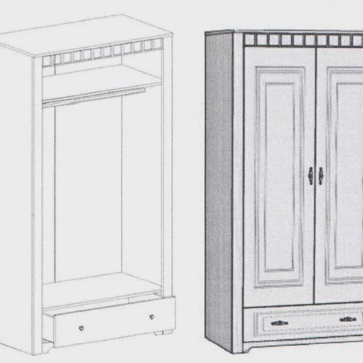 Двухстворчатый шкаф «Прованс»